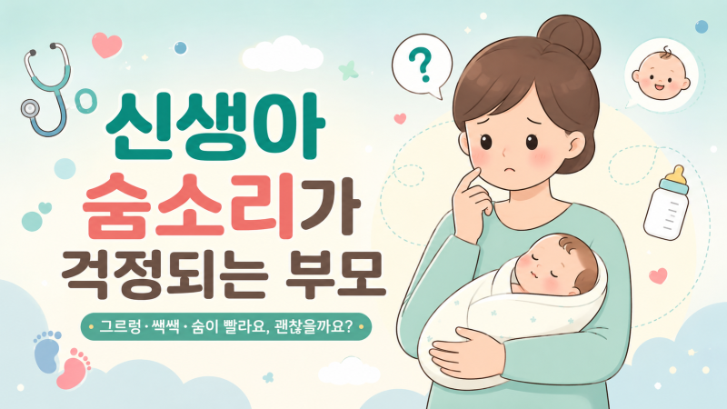 신생아 숨소리 이상, 그르렁·쌕쌕 소리 정상일까? 병원 가야 하는 경우 총정리