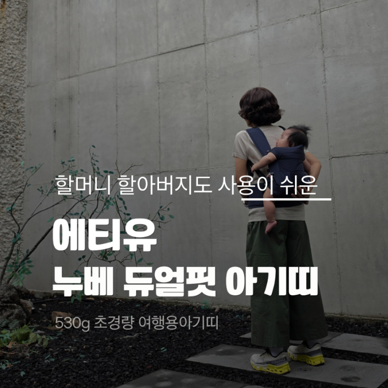 여행용아기띠 추천, 에티유 누베 듀얼핏 경량아기띠 사용후기