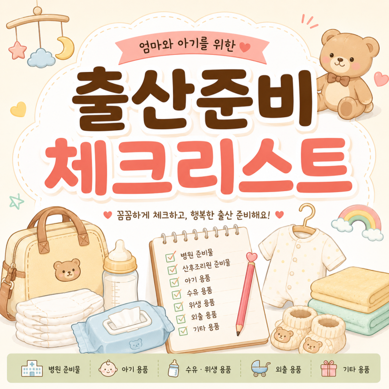 2026 출산준비물 체크리스트 총정리｜필수·추천·선택 & 구매가이드