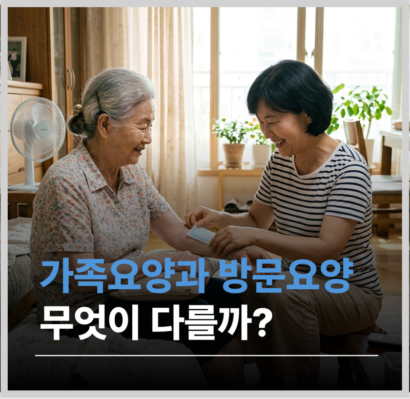 가족요양과 방문요양 차이? 서비스 방식부터 선택 기준까지
