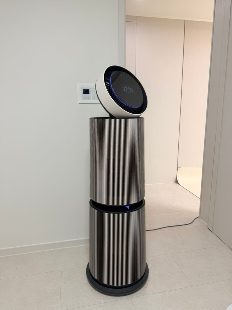 [LG 가전]LG 퓨리케어 AI 오브제컬렉션 360˚ 공기청정기 M7 + 무빙휠 세트(AS356NSMAM) 내돈내산 구....