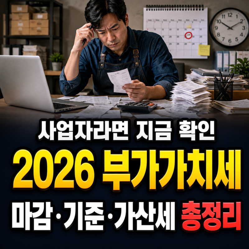 2026 부가가치세 총정리! 1기 확정신고 언제까지일까 (간이과세자 기준·가산세까지)