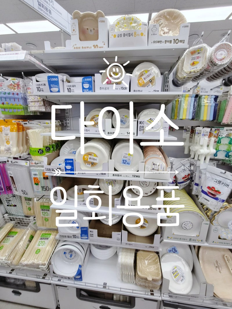 다이소 일회용품 일회용식기 종류 가격 야외놀이 피크닉 준비물
