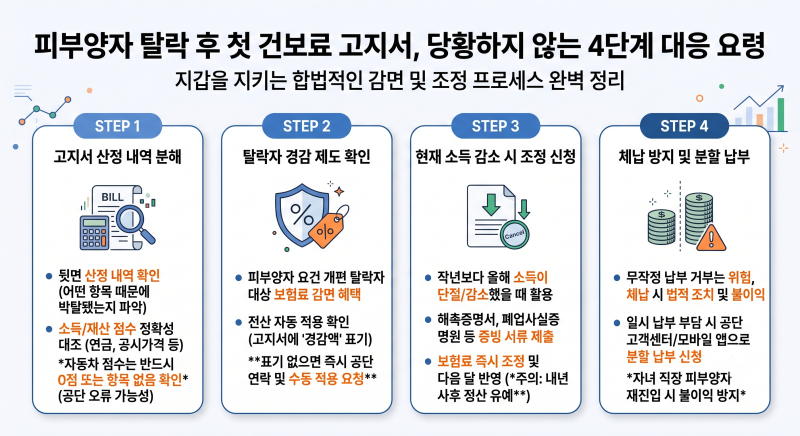 피부양자 상실 후 지역가입자 첫 고지서 받았을 때 당황하지 않는 행동 요령