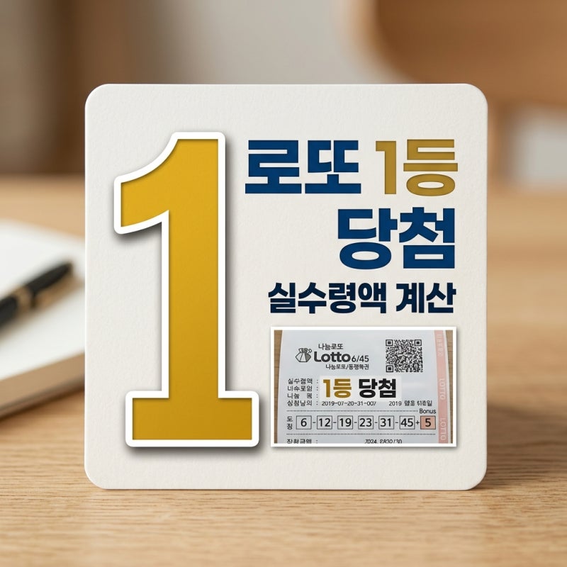 로또 1등 당첨금 실수령액 계산법과 모바일 구매 방법 완벽 가이드