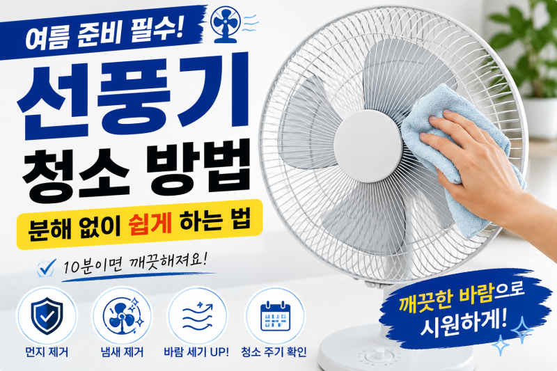 선풍기 청소 방법, 분해 없이 쉽게 하는 법