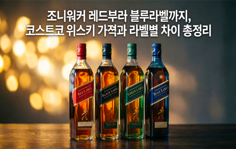 조니워커 레드부터 블루라벨까지, 코스트코 위스키 가격과 라벨별 차이 한눈에 총정리