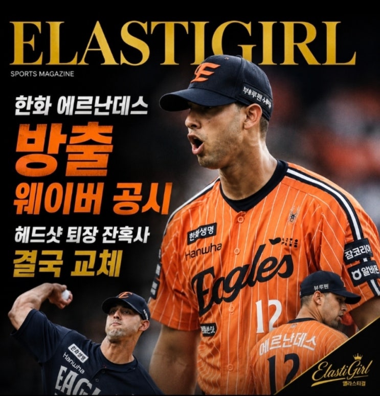 한화 에르난데스 방출 웨이버 공시, <b>헤드샷</b> 퇴장 잔혹사 결국 교체