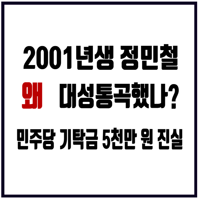 <b>민주당</b> <b>정민철</b> 논란 정리 개인 계좌 후원금과 정치자금법 위반... 