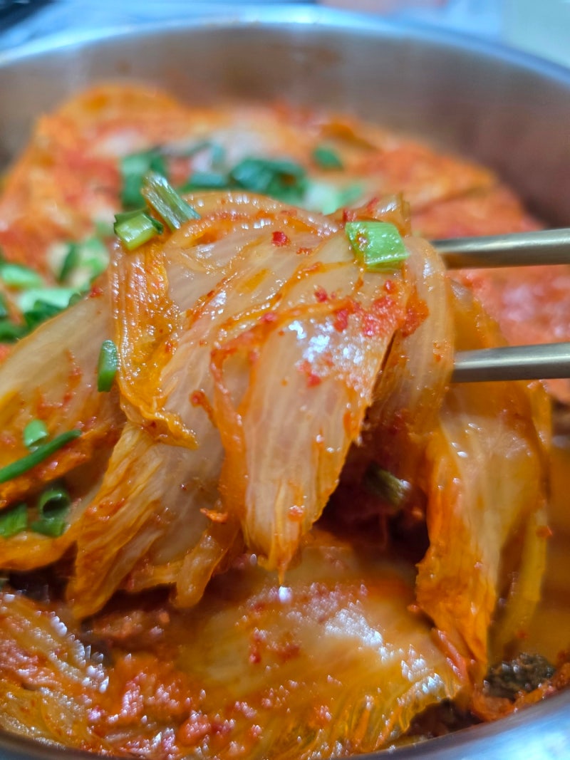 돼지고기 김치찜 레시피 묵은지 들기름 비법