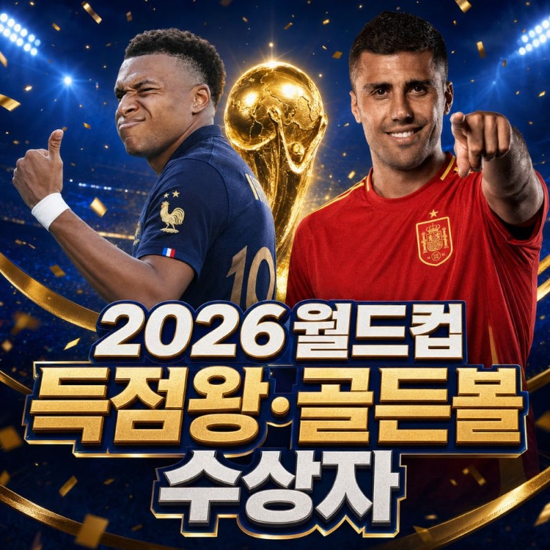 2026 북중미 월드컵 '득점왕 음바페' '골든볼 로드리' 등 개인상 총정리