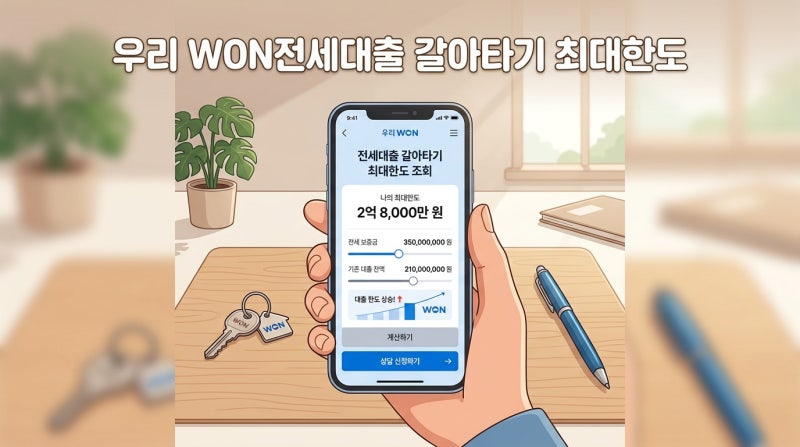 우리 WON전세대출 갈아타기, 내 대출 한도는 과연 얼마까지 나올까?