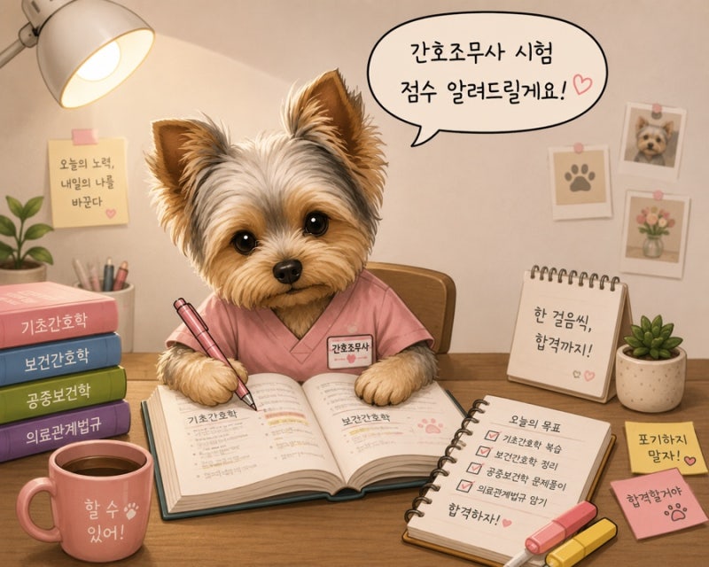 간호조무사 시험 과락 점수 커트라인, 총점 알려드려요.