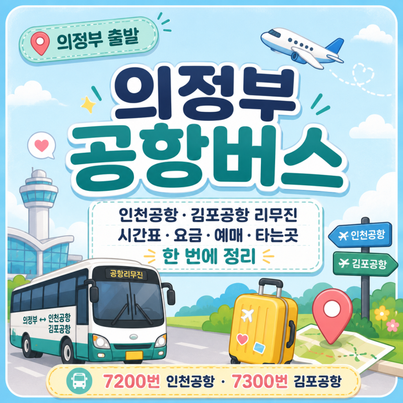 의정부 공항버스, 인천공항·김포공항 리무진 시간표 요금 예매 타는곳 한 번에 정리