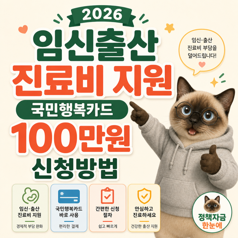 2026 임신출산 진료비 지원 국민행복카드 100만원 신청방법