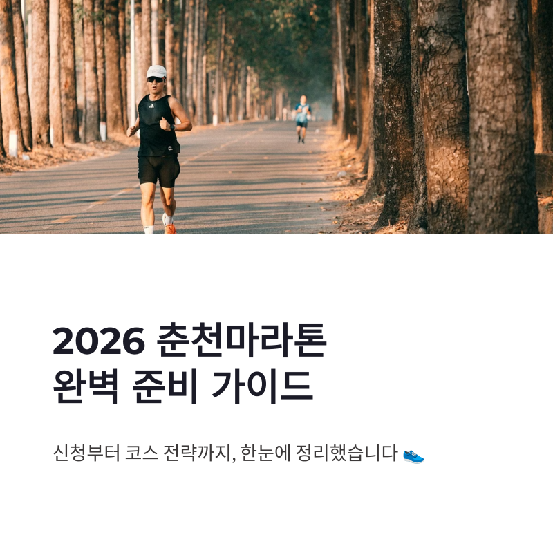 춘천마라톤 참가 신청 방법과 2026 접수 코스 빠르게 준비하기