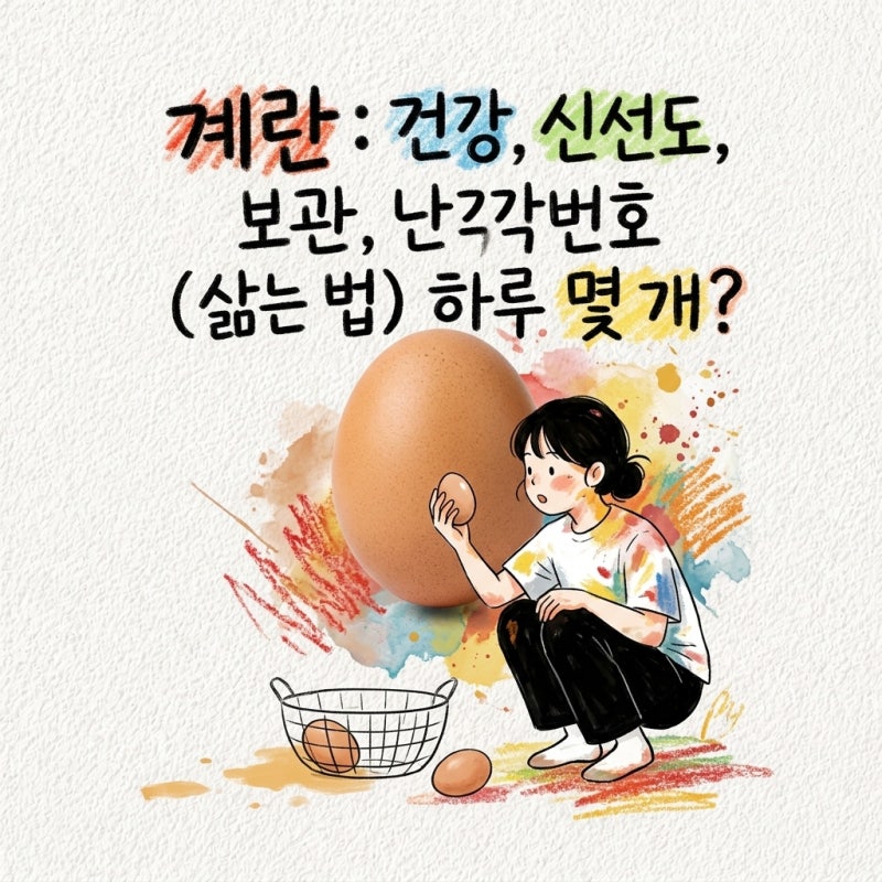 계란 효능 칼로리 유통기한 신선도 보관 난각번호 삶는시간 하루몇개