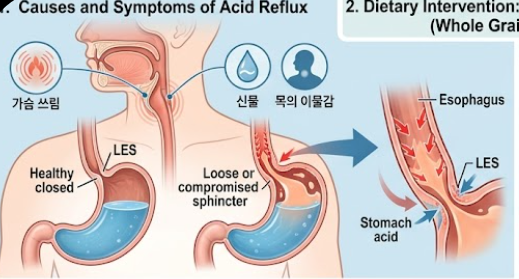 속 쓰림 완화를 위한 역류성 식도염 맞춤형 식단 가이드와 추천 식품 5가지