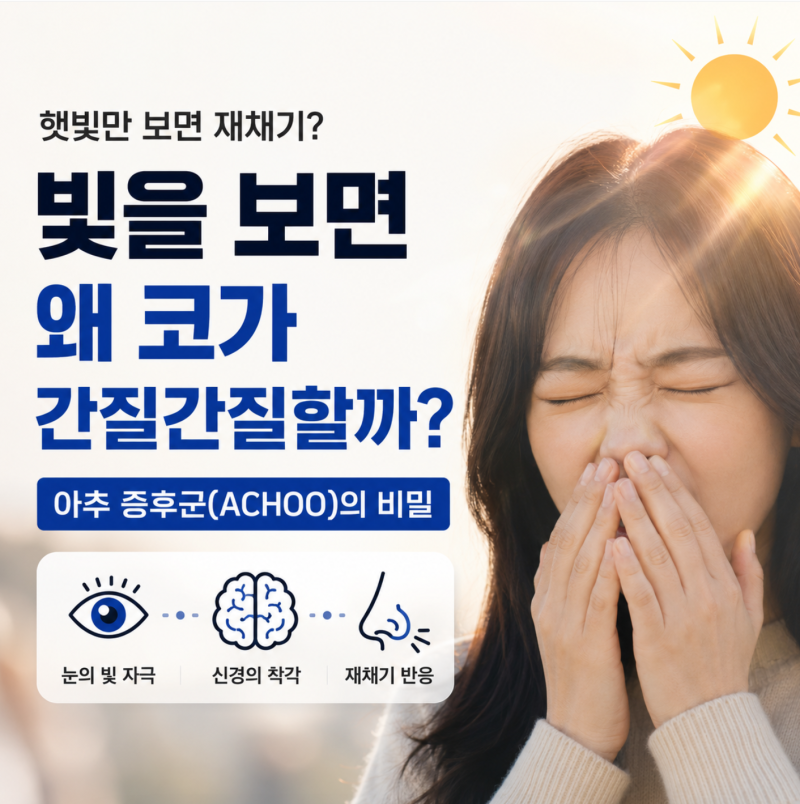 [신경과] 햇빛을 보면 왜 나도 모르게 에취 재채기가 나올까? - 아추 증후군