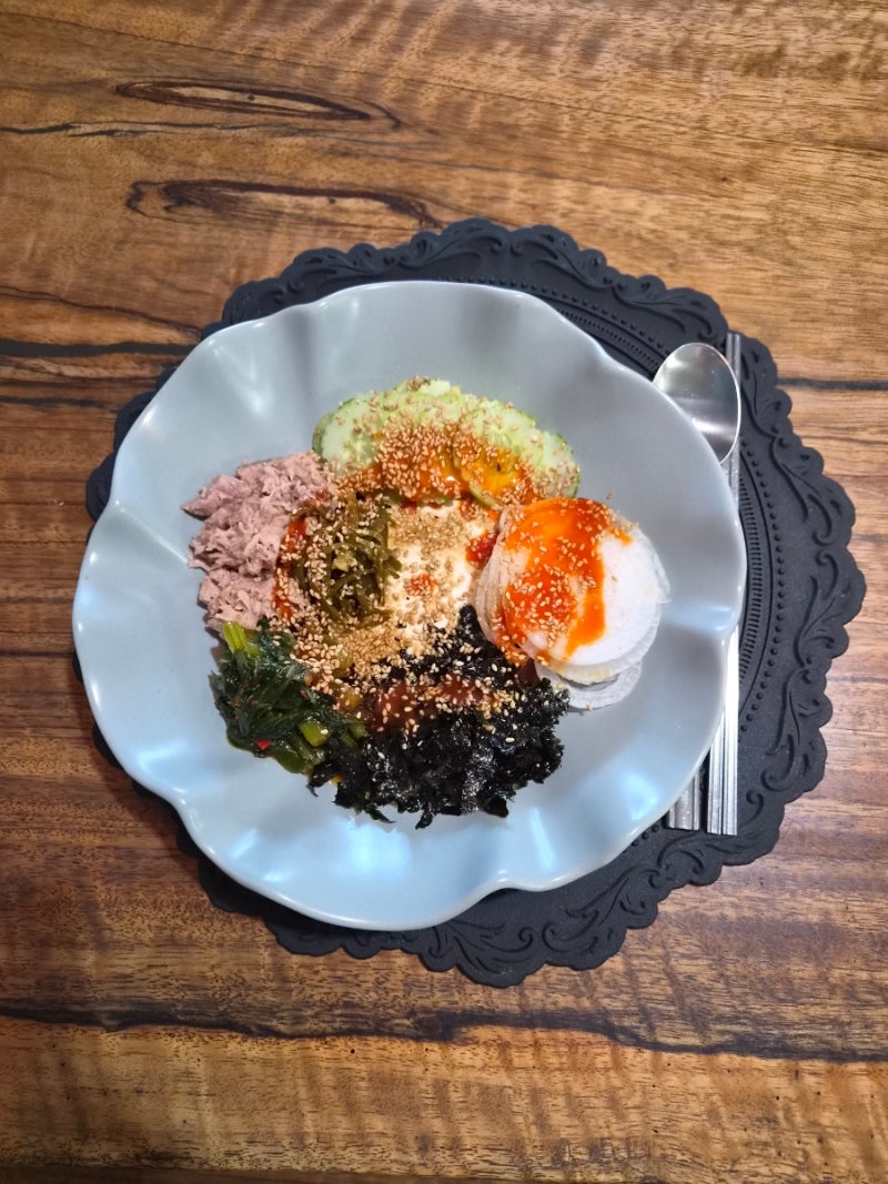열무 참치 두부 비빔밥