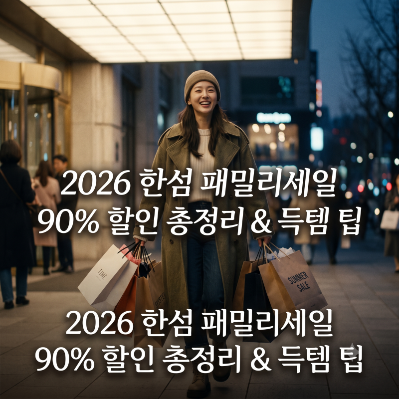 타임·마인 최대 90%? 2026 한섬 패밀리세일 장소 할인율 총정리