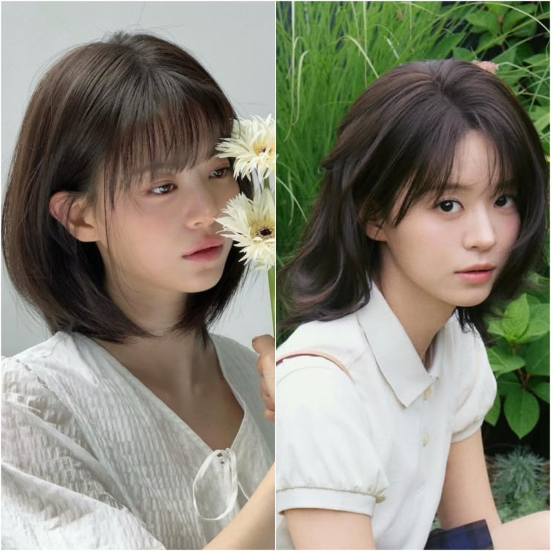 전소영 중단발 머리 어떻게 한 거야? 레이어드컷 앞머리 시스루뱅 스타일
