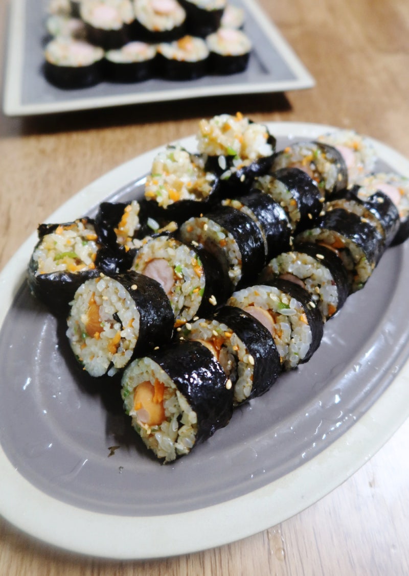 땡초김밥 만들기 소세지 어묵 진주 땡초김밥 레시피