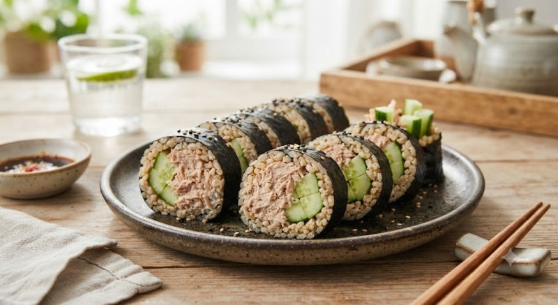 2가지 재료 다이어트 참치오이김밥 만드는 법