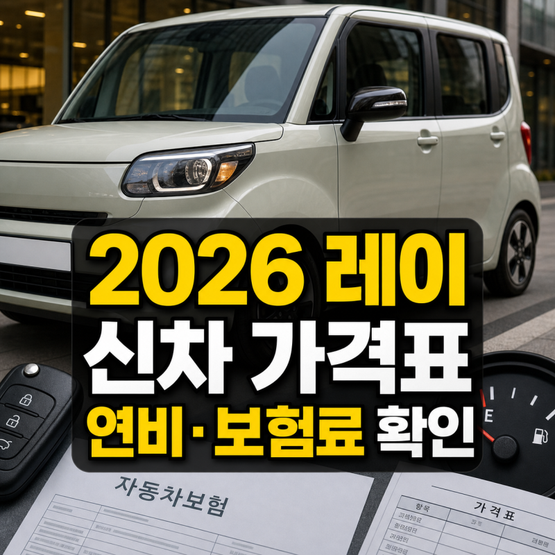 2026 레이 신차 가격표와 시그니처, 연비·보험료 총정리