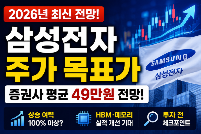 삼성전자 주가 목표가 2026년, 증권사 전망과 상승 여력 정리