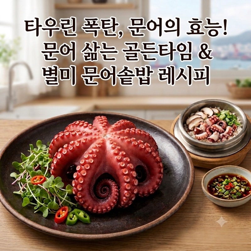 [건강정보] 문어효능부터 실패 없는 삶는법까지! (영양성분, 부작용, 보관법 총정리)