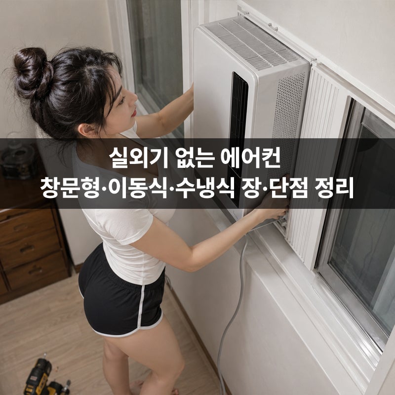 실외기 없는 에어컨 창문형·이동식·수냉식 장단점 정리
