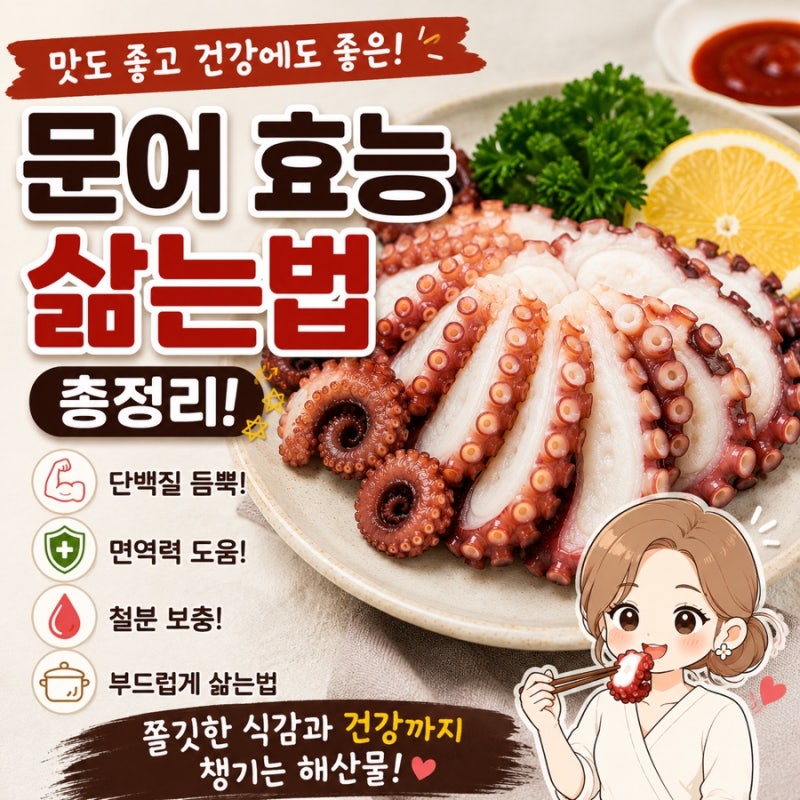 문어 효능! 삶는법 쫄깃한 식감과 건강까지 챙기는 해산물