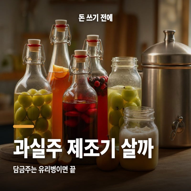 과실주 제조기 살까 고민된다면 담금주 발효주 차이부터