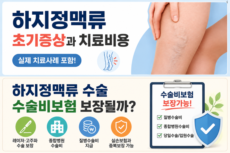 하지정맥류의 초기증상/진행과정/진단과정/보험여부
