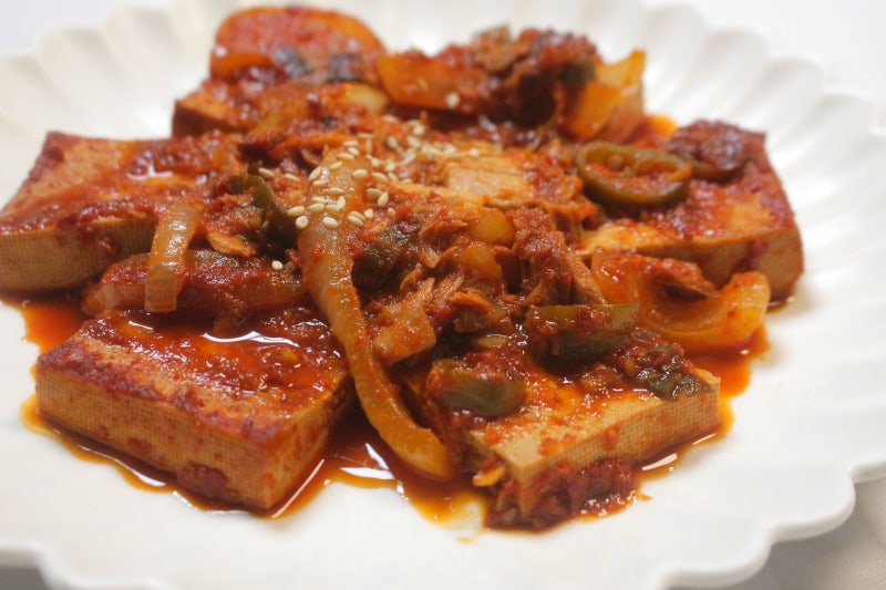 참치캔과 두부로 만드는 초간단 정호영 두부참치짜글이 두부조림 레시피