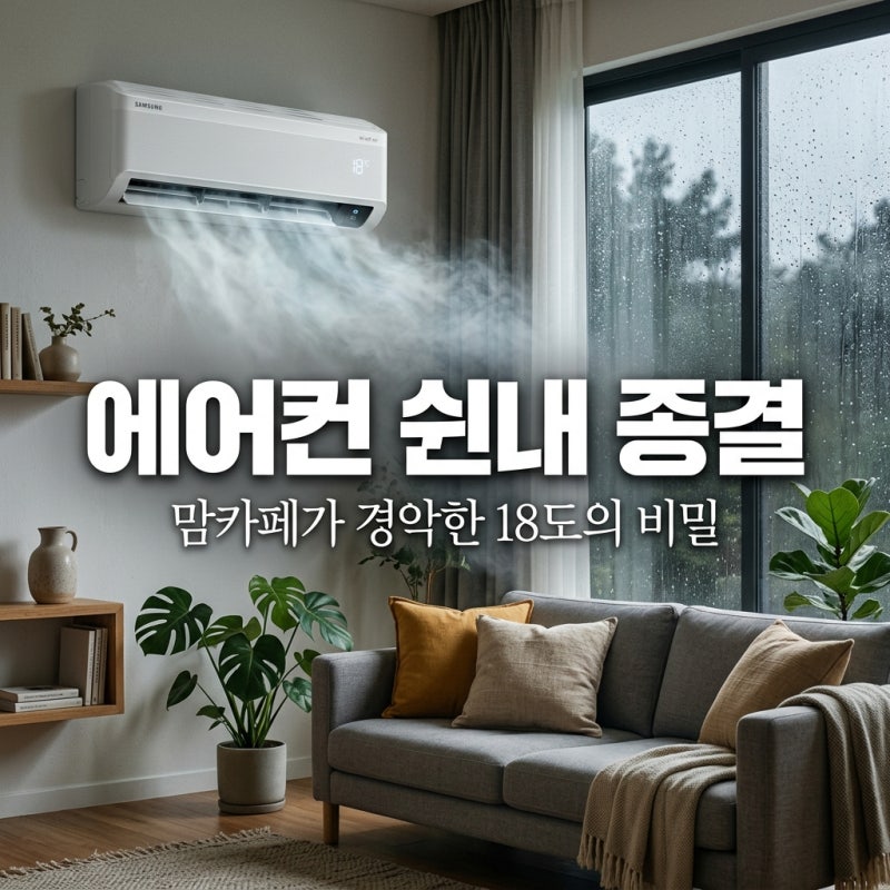 장마철 에어컨 송풍 냄새 역주행? 맘카페 난리난 18도 곰팡이 제거 꿀팁! ️✨