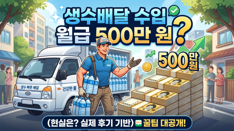 생수배달 수입 월급 500만 원 쉬울까? 3년 차 현직