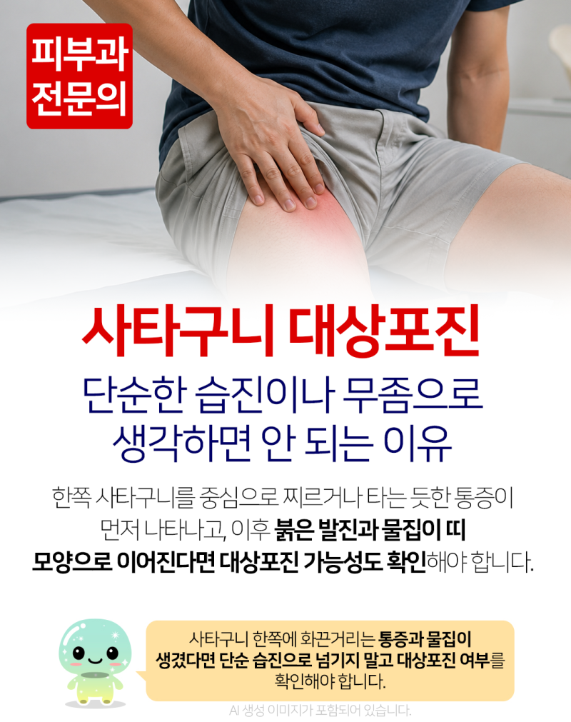 진주 대상포진 / 사타구니 단순한 습진이나 무좀으로 생각하면 안 되는 이유