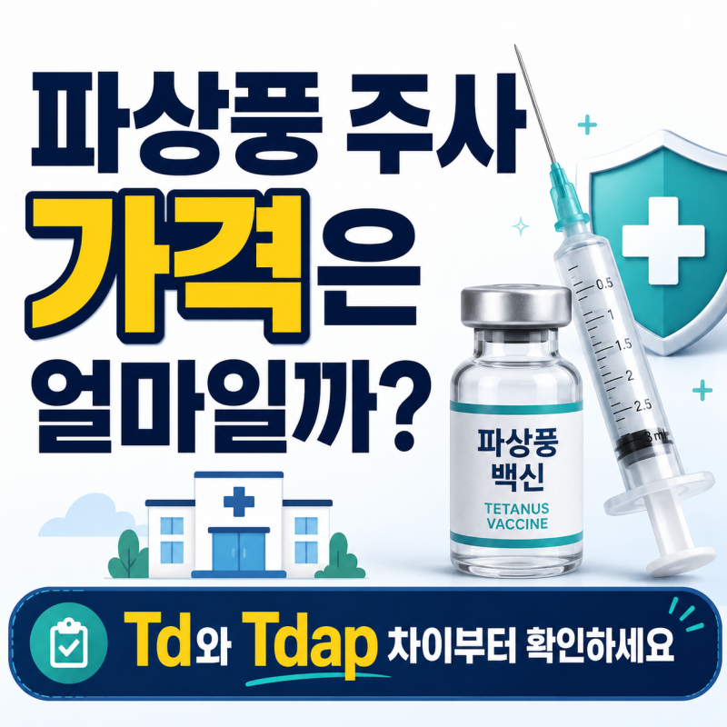 파상풍 주사 가격은 얼마일까? Td와 Tdap 차이부터 확인하세요