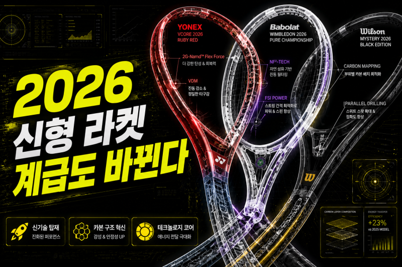 2026 상반기 신형 테니스 라켓 총정리 + 하반기 기대작