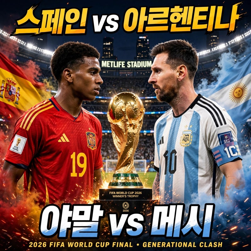 2026 월드컵 결승 프리뷰｜스페인 vs 아르헨티나, 야말과 메시의 세대교체 빅매치 ⚽