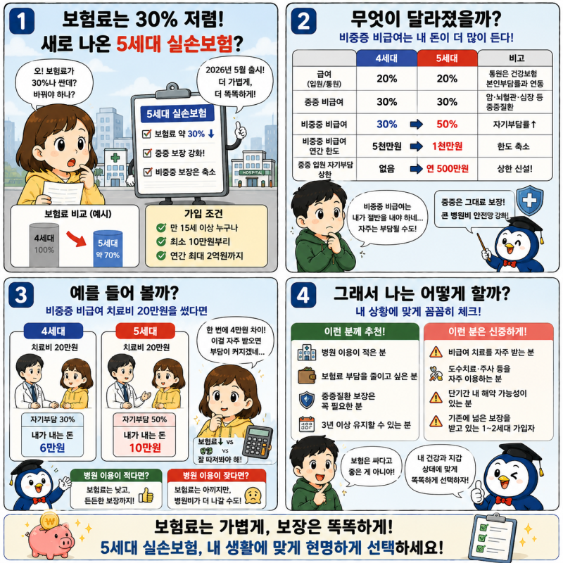 5세대 실손보험, 보험료는 30% 싸졌는데 병원비는 왜 더 많이 낼까
