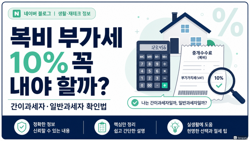 부동산 중개수수료 부가세 10% 꼭 내야 할까? 간이과세자·일반과세자 확인법 총정리