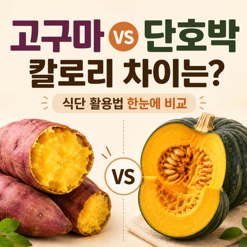 고구마와 단호박 차이는 무엇일까? 100g 칼로리와 식단 활용법
