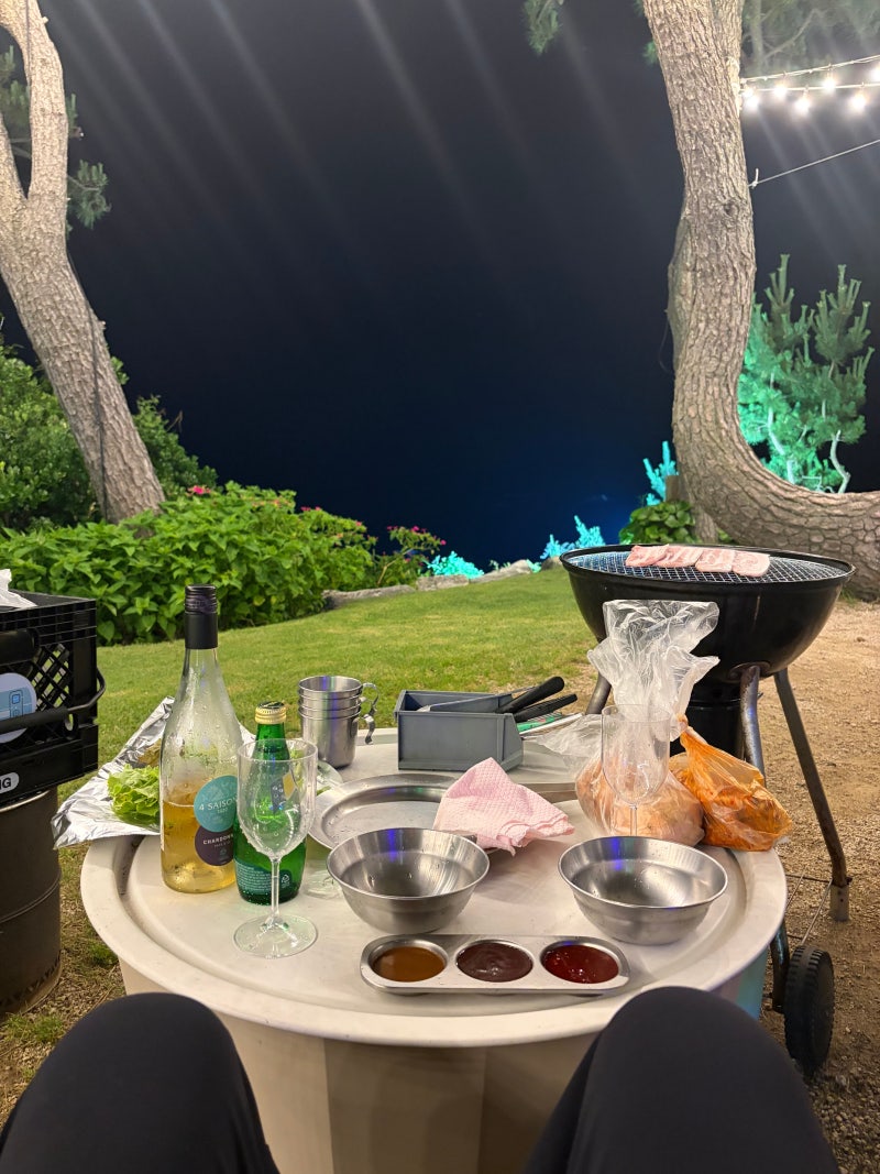 부산 기장 더무빙카라반 오션뷰 바베큐 가능한 감성 카라반 후기