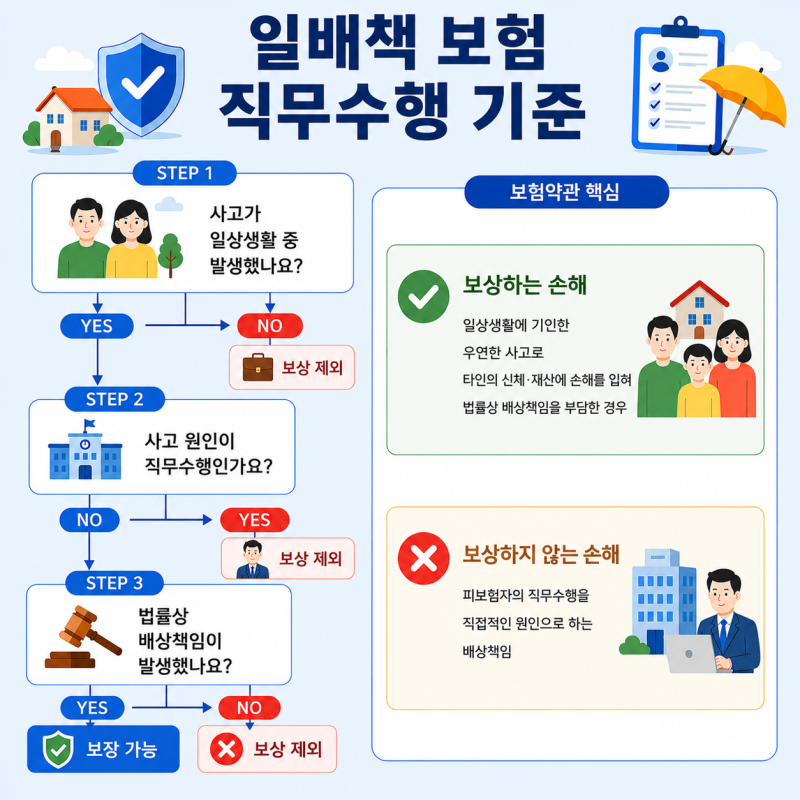 태권도장 사고도 보장될까? 일배책 보험 직무수행 기준 완전 정리