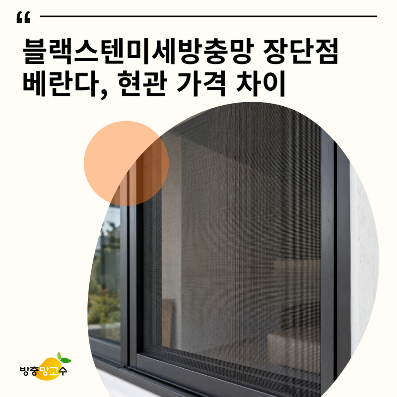 블랙스텐미세방충망 베란다, 현관 가격 차이와 장단점 비교