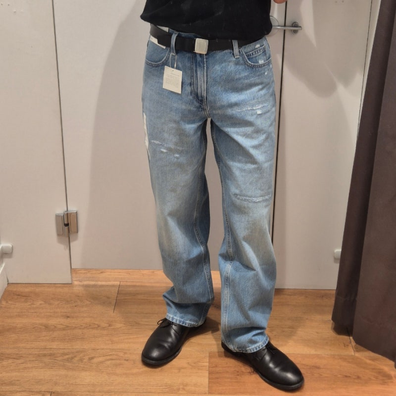 유니클로 JWA 스트레이트진 데미지 데님 팬츠 착용 후기
