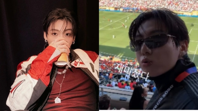 BTS 정국, 월드컵 하프타임쇼 뒷모습! 뷔와 카트 탄 사연?